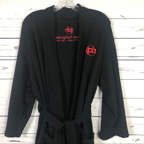 Planet Hollywood Las Vegas Black Spa Robe OS - Picture 1 of 3
